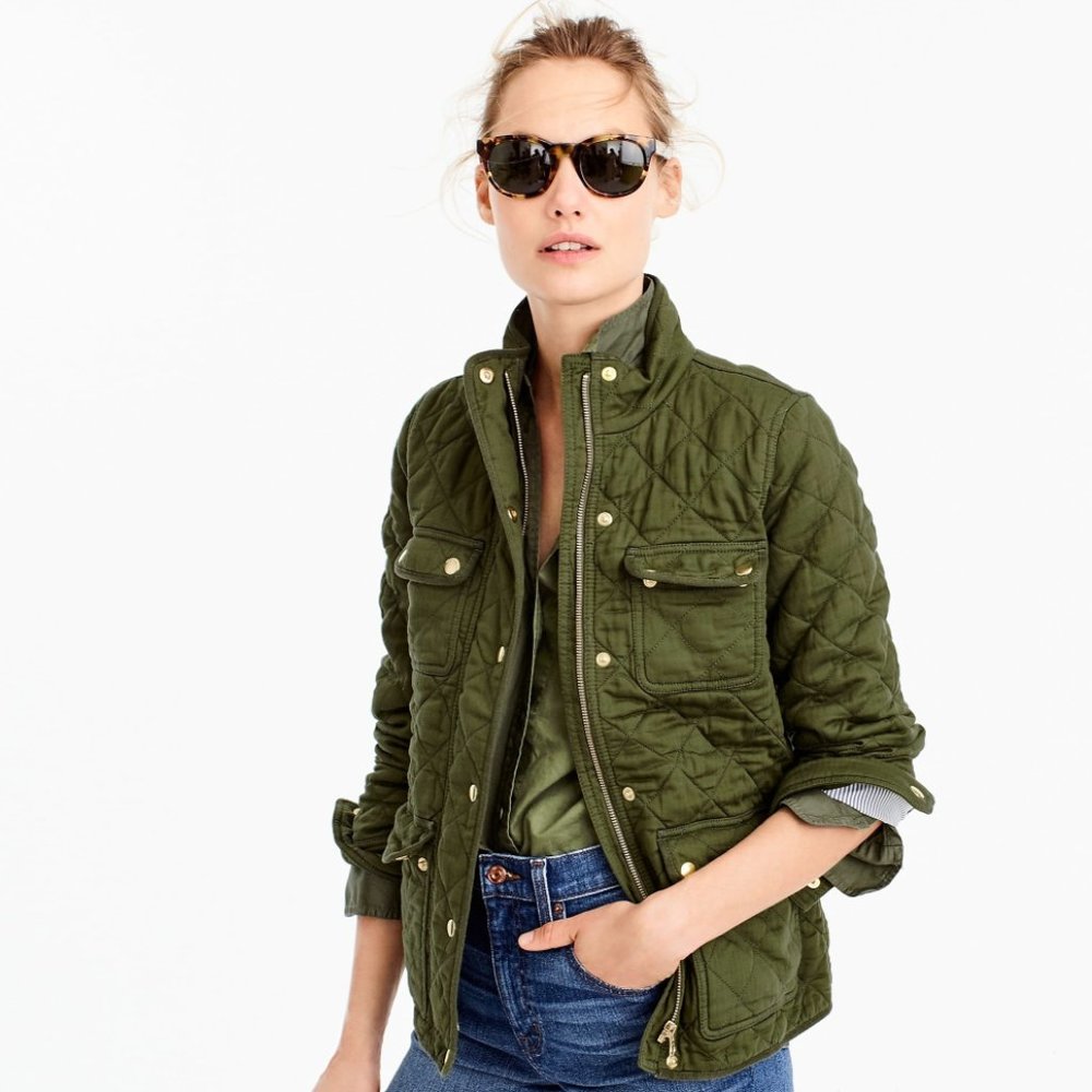 J. Crew Quilted Downtown Field Jacket LIKE NEW